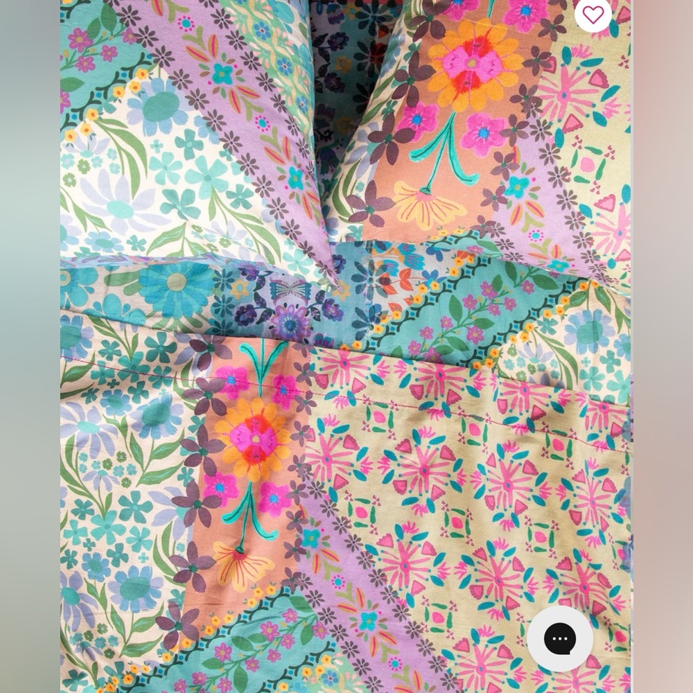 NWT Folk Flower Patchwork Sheet Set